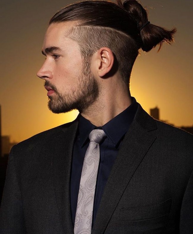 undercut hairstyle with long hair