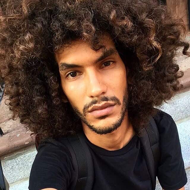 black men with long natural hair