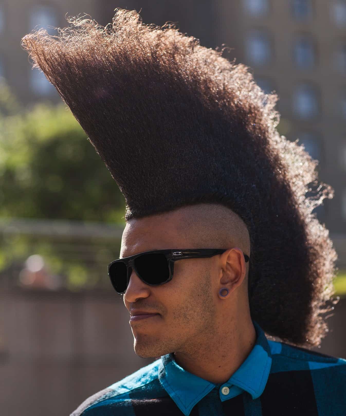 Cool Mohawk Haircuts Hairstyle Men   Extra High Mohawk 