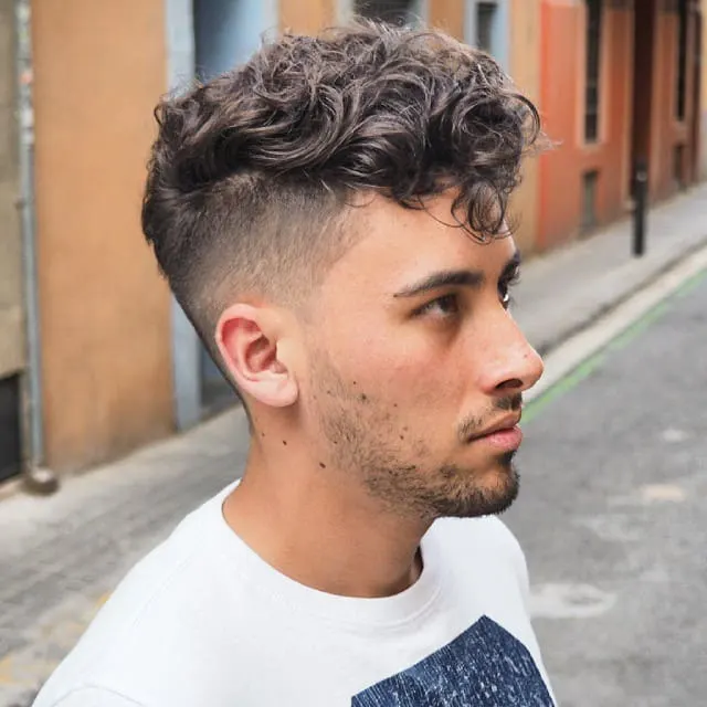 Messy Curls with a Fade