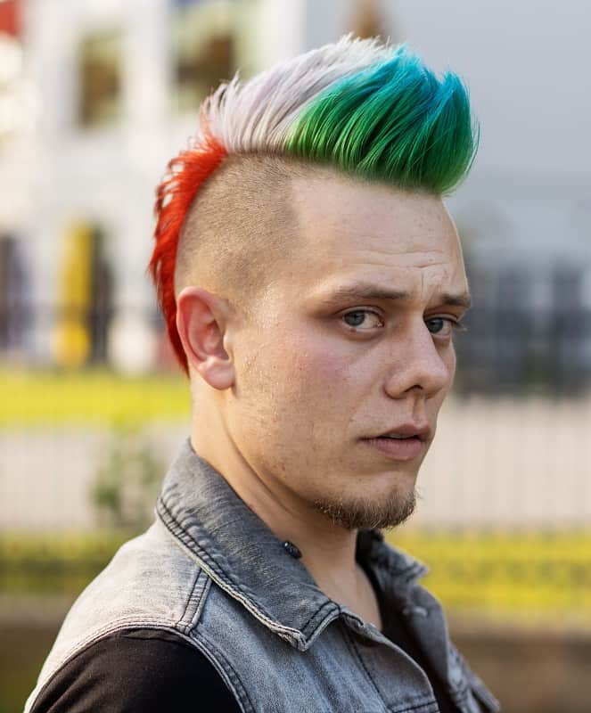 men's colorful mohawk 