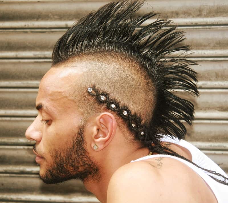 long mohawk worn down