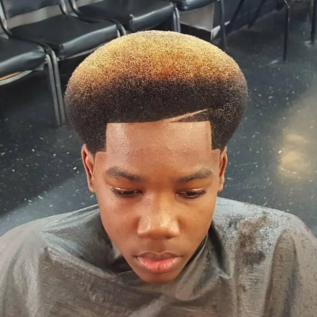 Shaped Afro Fade