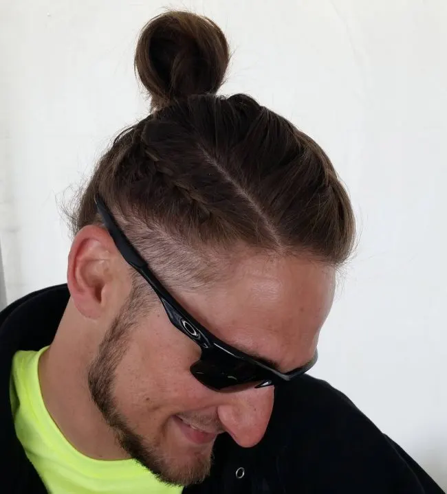 Sorrel Top Knot with French Braid