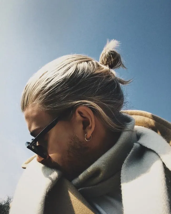 Touchable Blonde Hair with Loose Bun