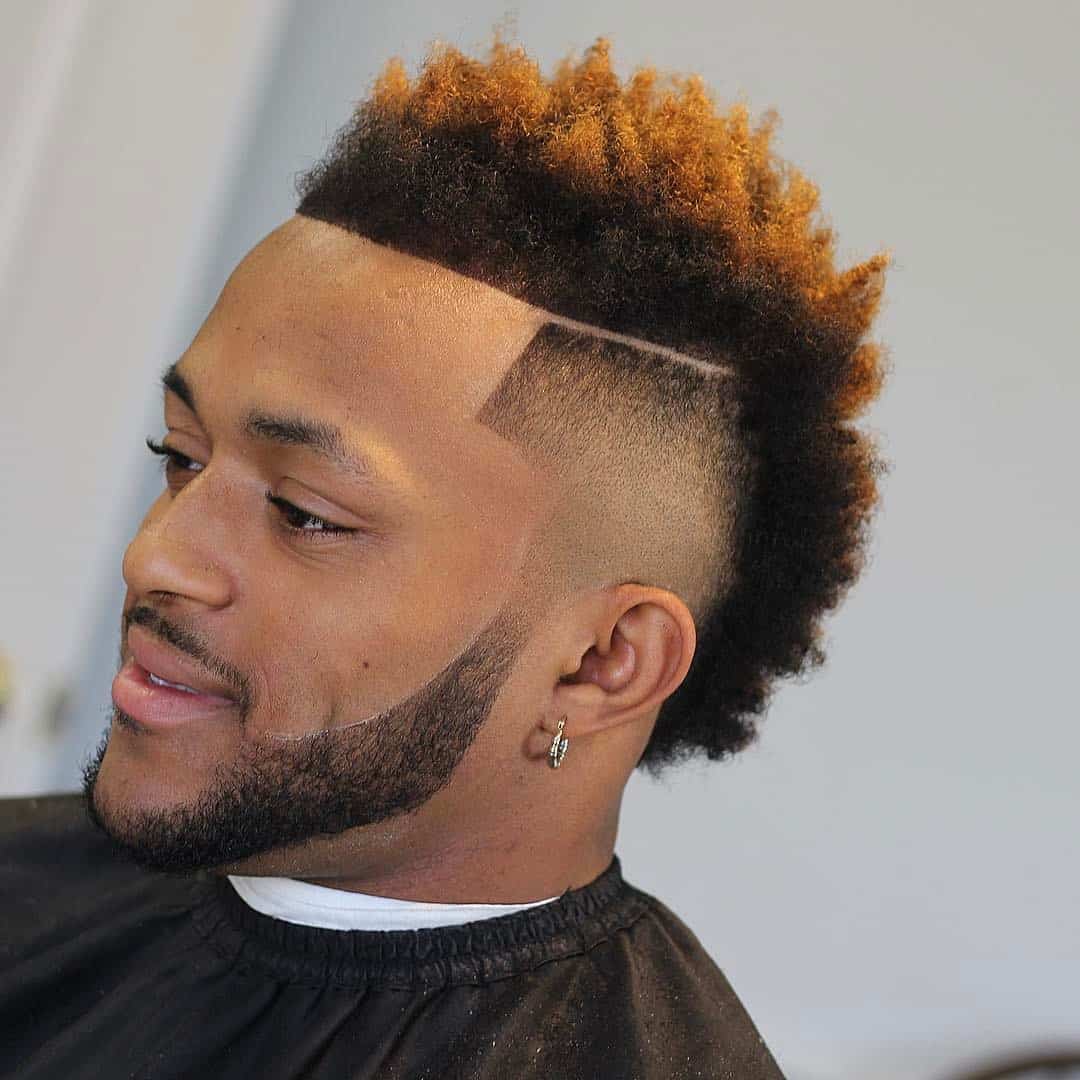 Black Men's Taper-Fade Haircut with Short Curls-Curly Black Men Hairstyles