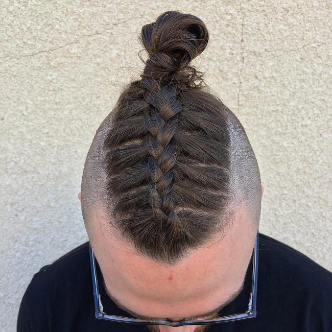 60 Brilliant Braided Buns For Men Double The Style 2021