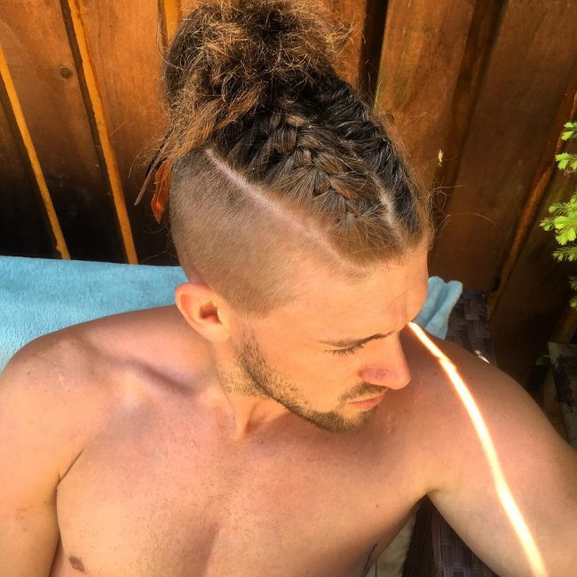 50 Brilliant Braided Buns For Men Double The Style 2019