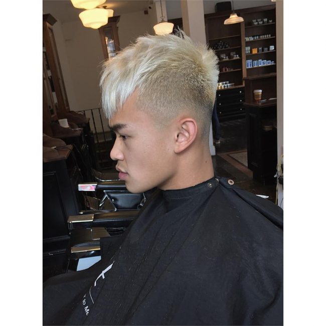Front Swept Blonde Bangs