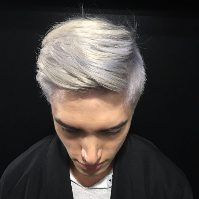 Layered Silver Gray Bangs