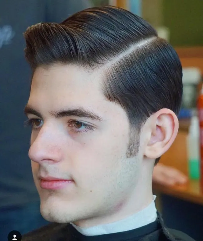 Parted with Sleek Pomp