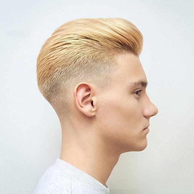Perfect Side Shaved Blonde Puff