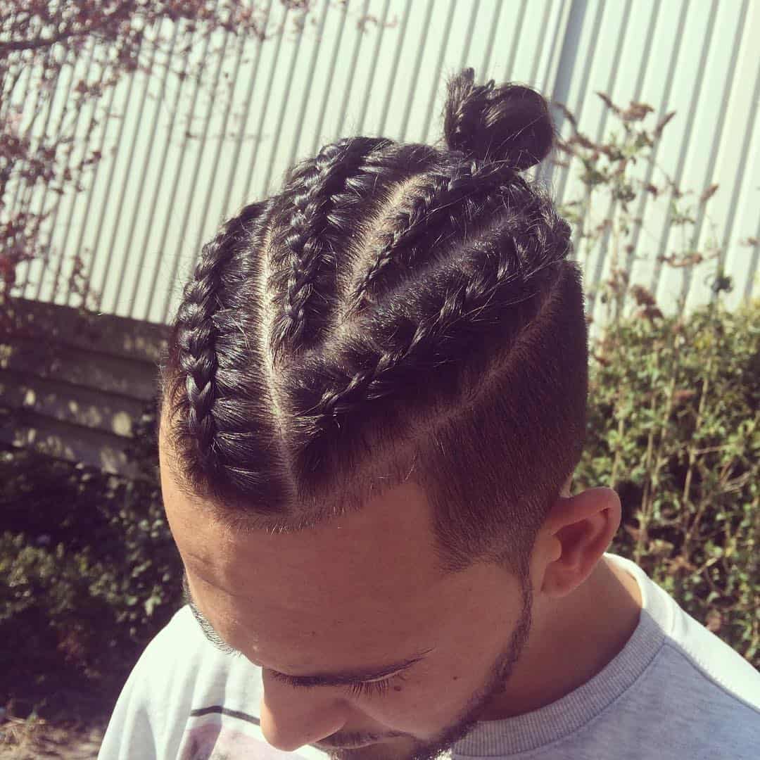 60 Cool Braided Buns for Men To Steal The Spotlight • MachoHairstyles