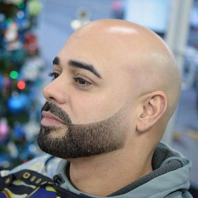 Shaved head male