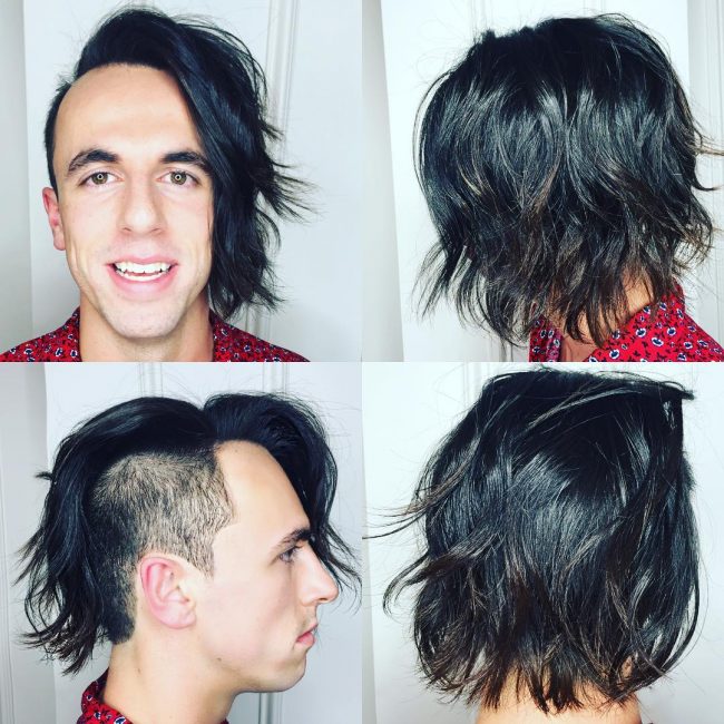 Shiny Beach Waves with Undercut