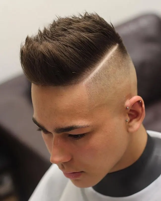Side Part and Skin Fade