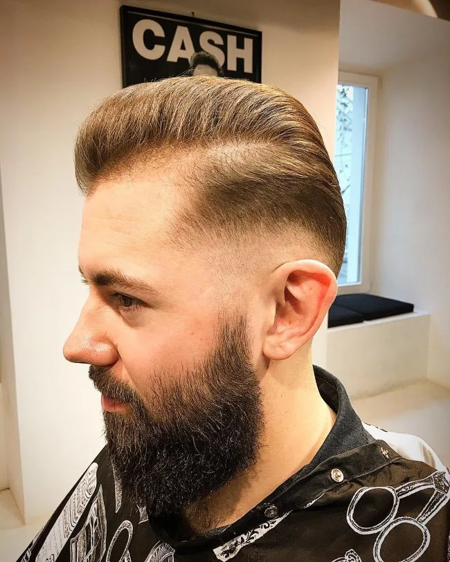 Skin Fade for Part Style Pomp