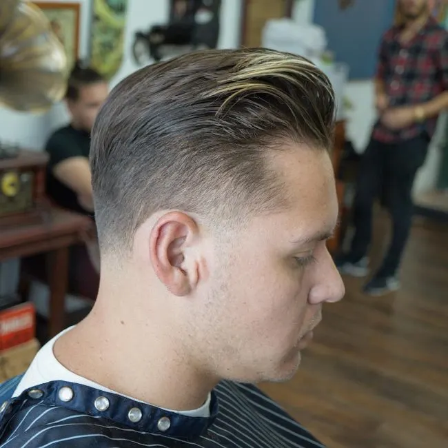 Slicked Back Pomp with Undercut