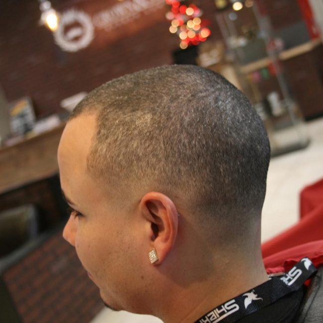 Smooth and Low Bald Fade