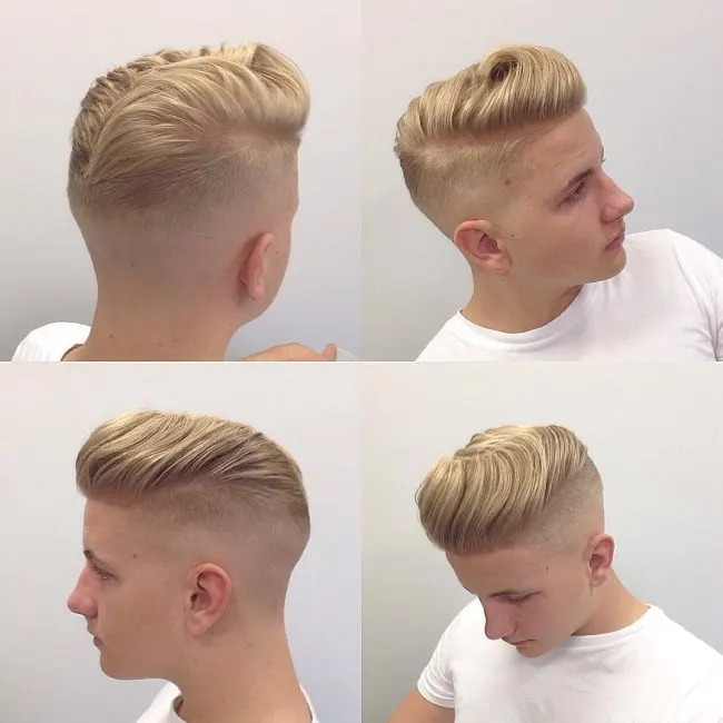 Textured and Faded Pompadour