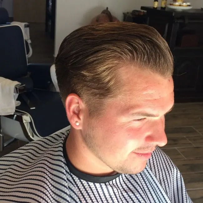 Slicked Back Top with Tapered Sides