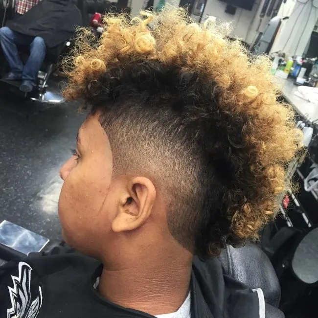 Crispy and Curly Two Toned Mohawk