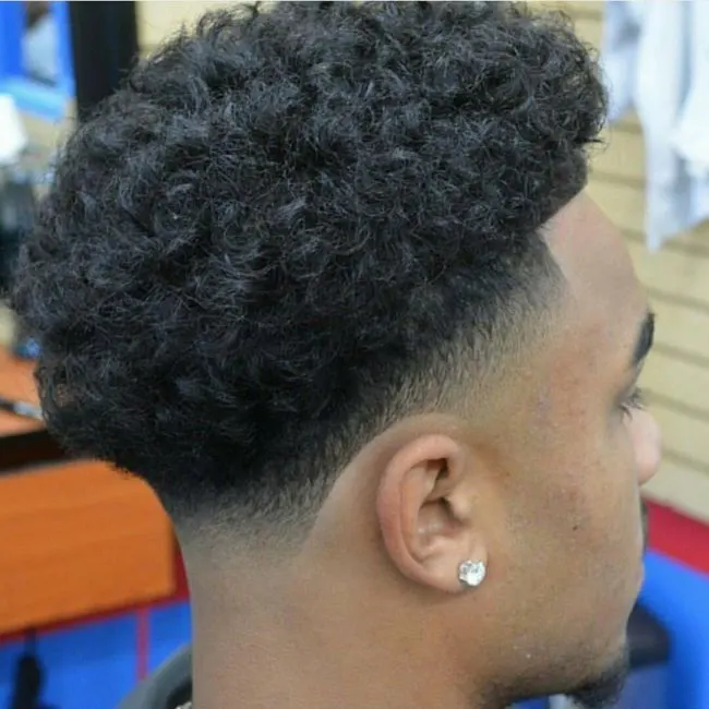 Curly Low Fade Haircut