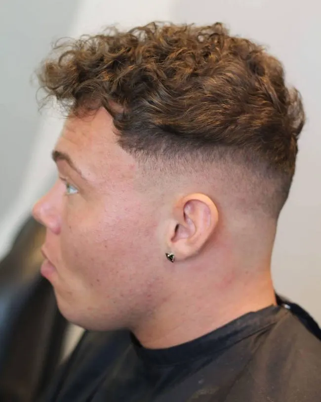 Curly Top and Skin Fade