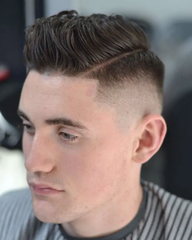 Peaky Blinders Inspired Cut with Hard Side Part