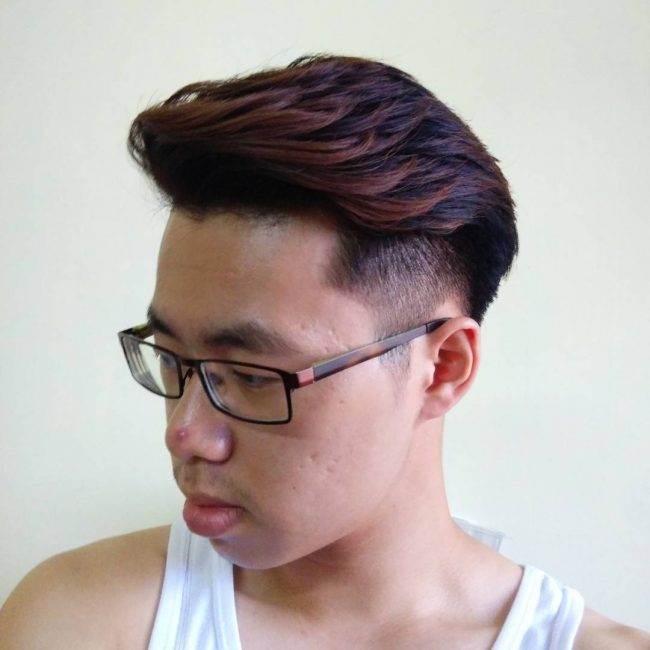 Wavy Chocolate Brown Faux Hawk