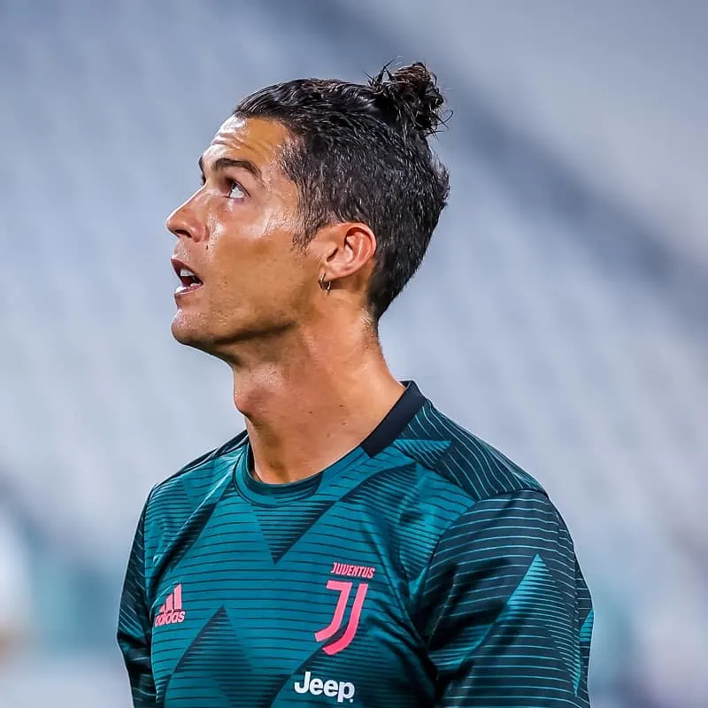 Cristiano Ronaldo's ponytail in Italian Championship 2020