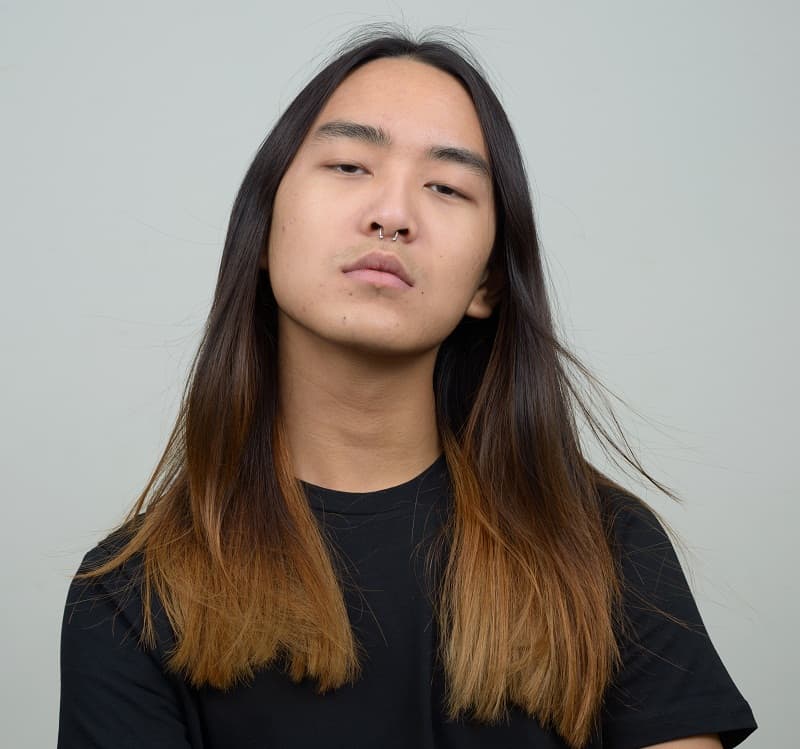 long hairstyle for Asian guys