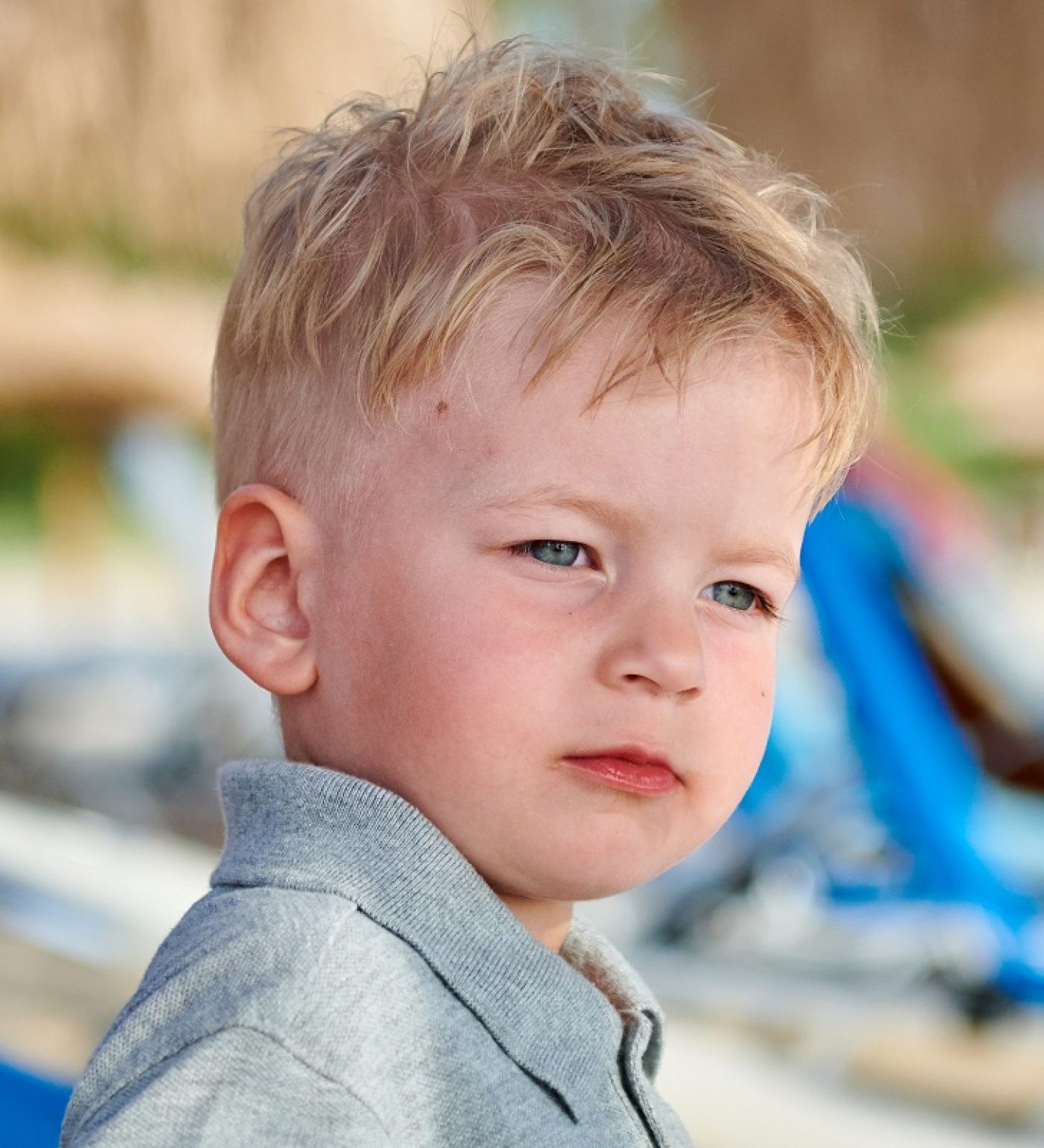 Baby boy with classic haircut