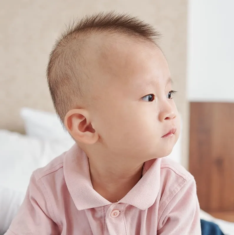 Asian cute baby boy getting hair cut korean baby Stock Photo  Alamy