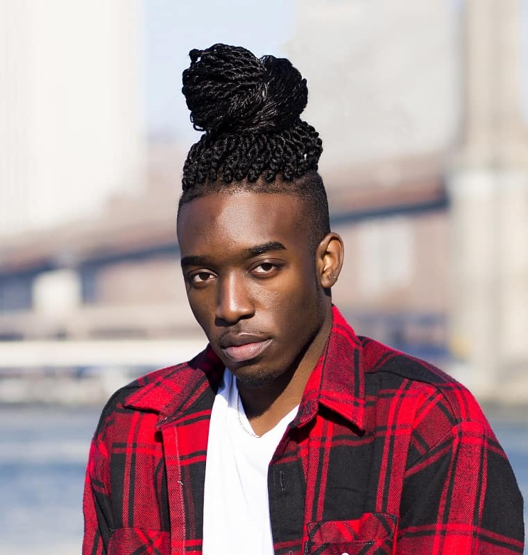 braided hairstyle for black men