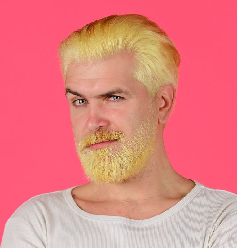 guy with bleached blonde hair