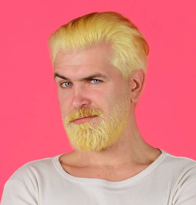 guy with bleached blonde hair