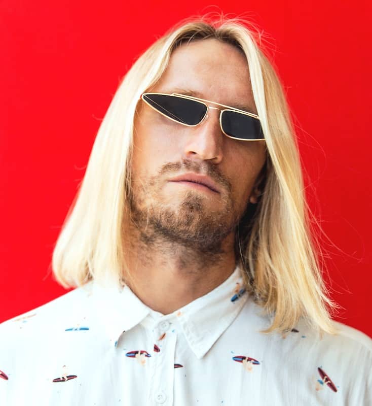 long bleached hair for men