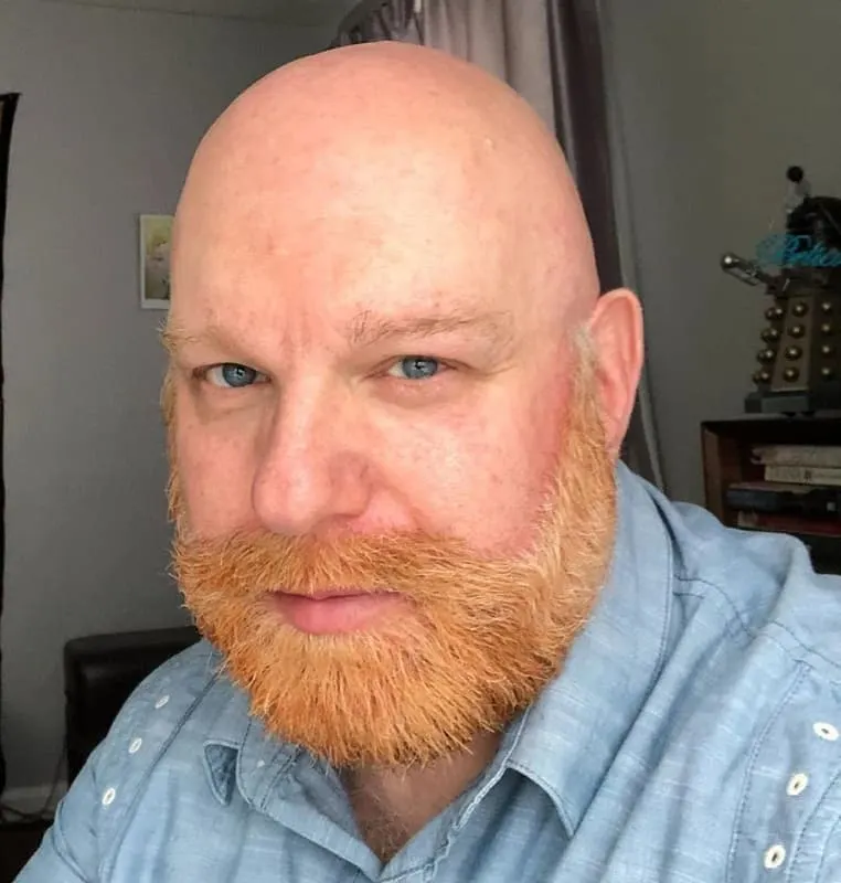 bald man with blonde beard