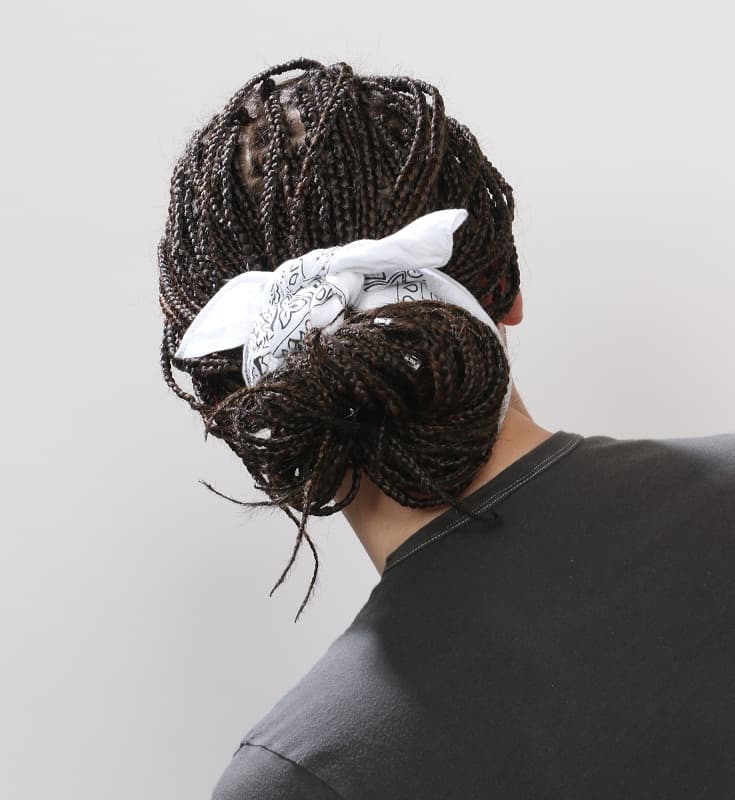 braided bun for men