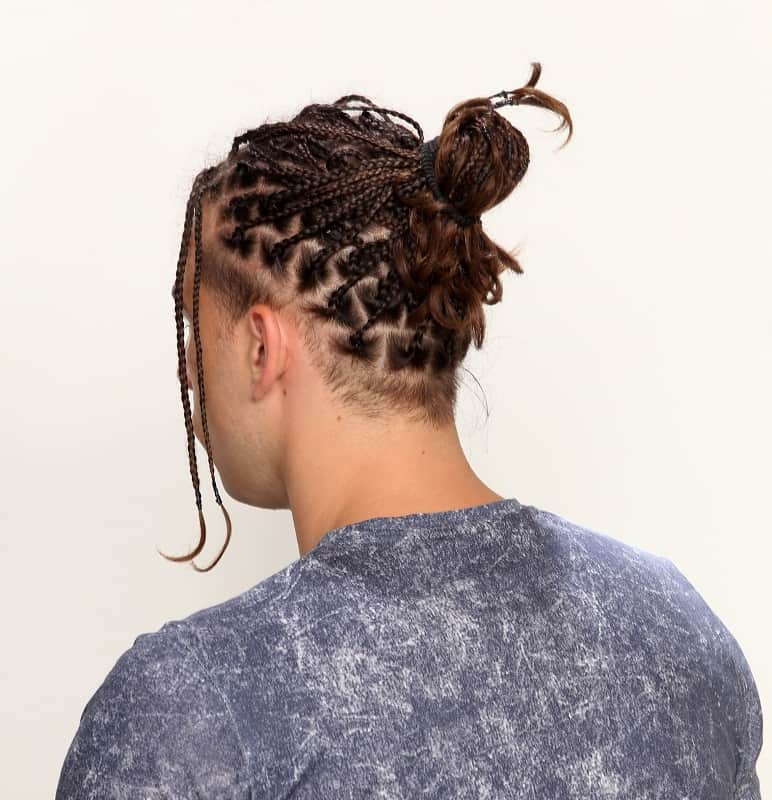 60 Brilliant Braided Buns For Men Double The Style 2021