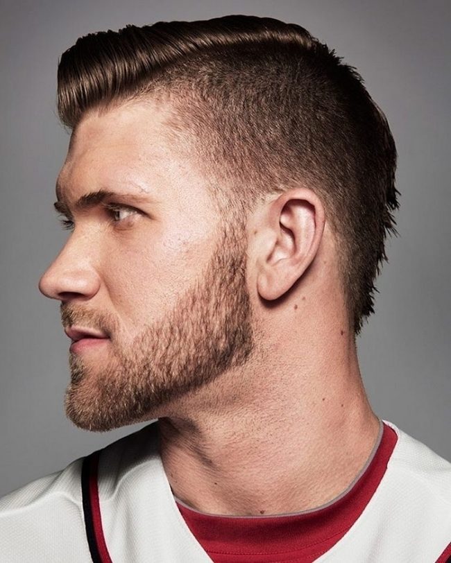 white person burst fade bryce harper haircut