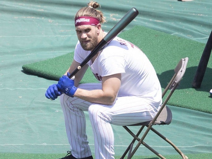 bryce harper with top knot
