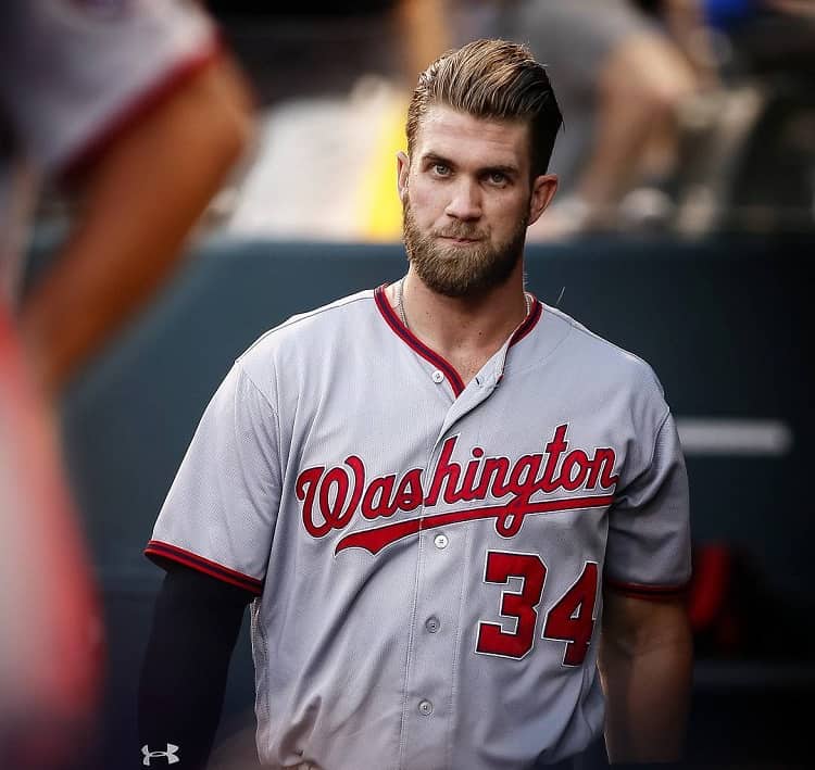 bryce harper hajvágás szakállal