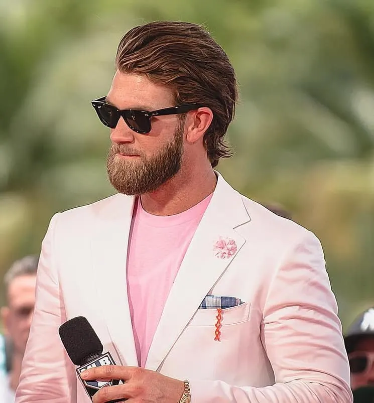 pompadour hairstyle of bryce harper