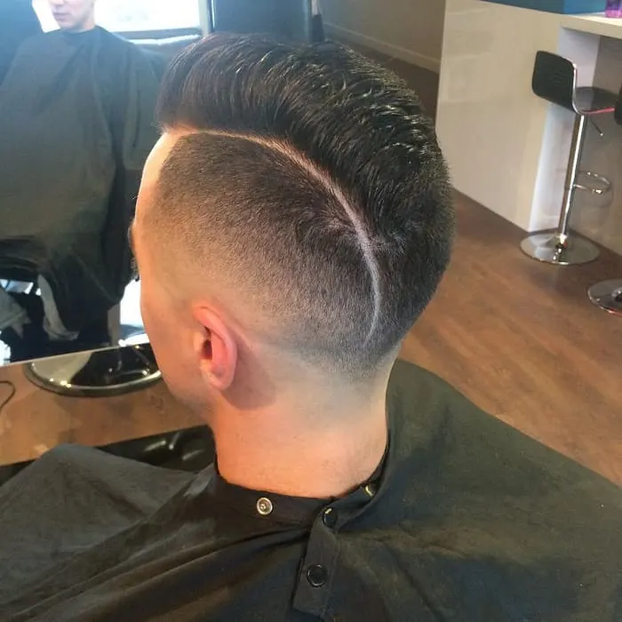 crew cut with side part