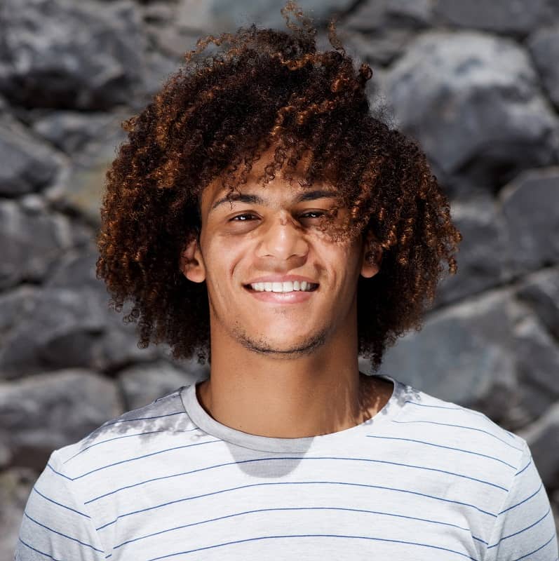 curly hairstyle for black guys