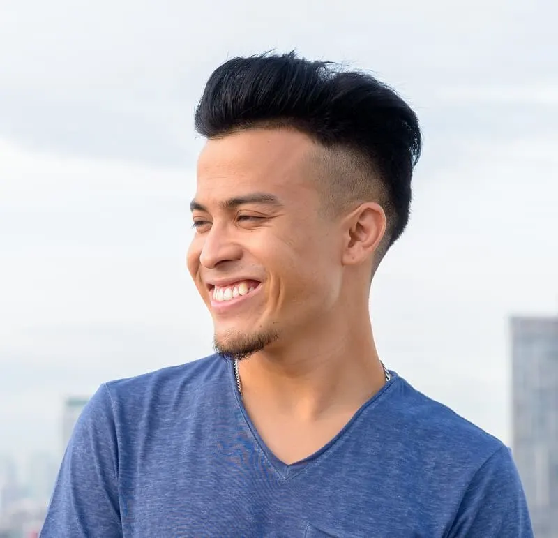 men's faux hawk fade