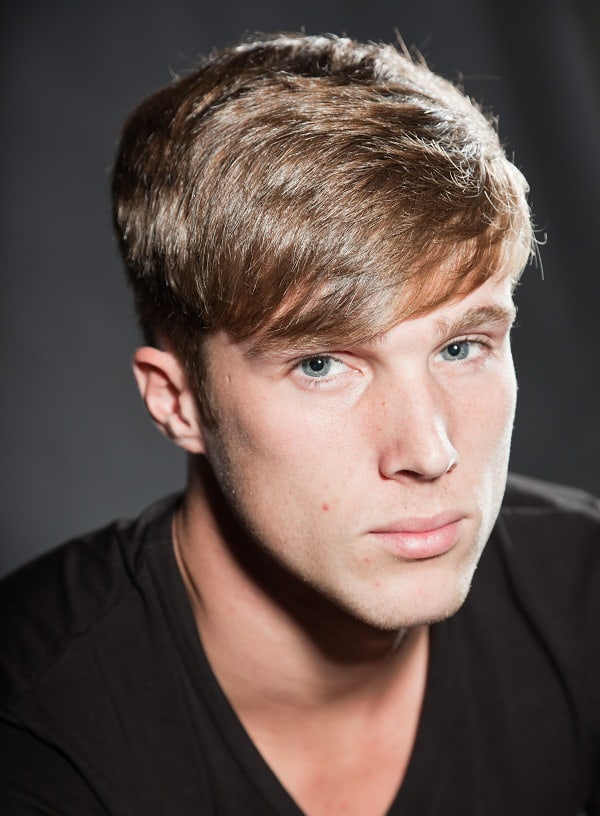 fringe haircut for square faced men