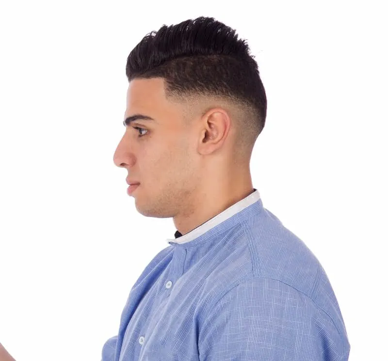 tapered high top haircut